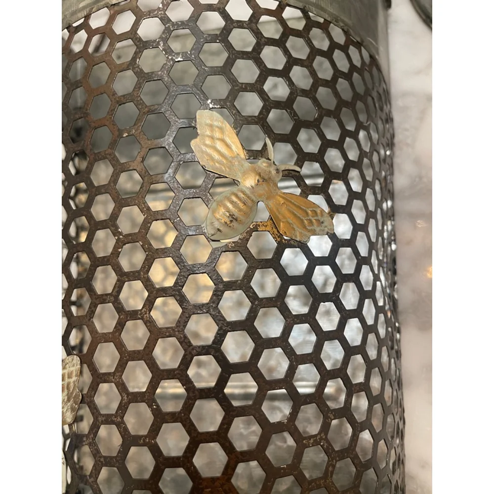 The Spring Shop Metal Wall Pockets Set of 2 bumblebee Galvanized Hanging Decor